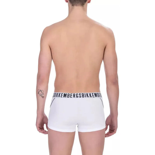 Bikkembergs White Cotton Men Underwear Trunk Twin Pack MAN UNDERWEAR Bikkembergs