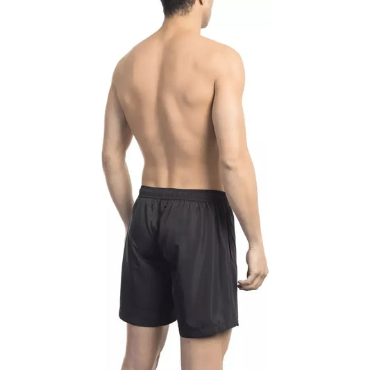 Bikkembergs Black Polyester Men Swim Short Bikkembergs