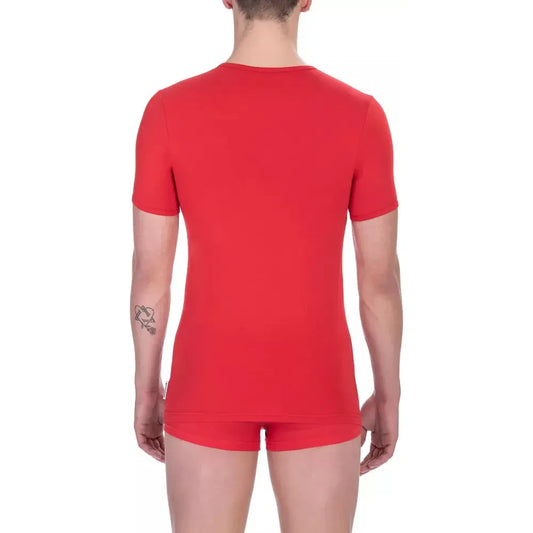 Bikkembergs Red Cotton Men T-Shirt MAN T-SHIRTS Bikkembergs