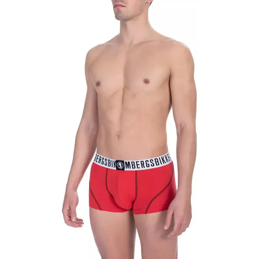 Bikkembergs Red Cotton Men Underwear Trunk Pack MAN UNDERWEAR Bikkembergs