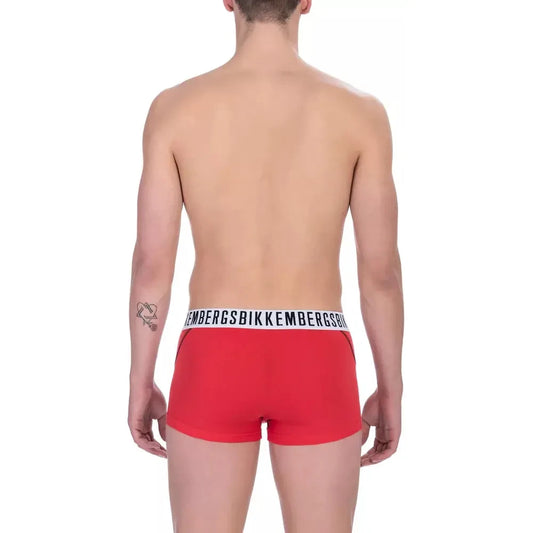 Bikkembergs Red Cotton Men Underwear Trunk Twin Pack MAN UNDERWEAR Bikkembergs