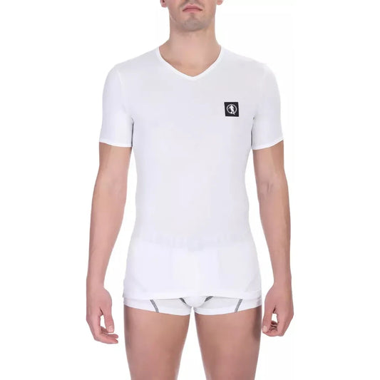 Bikkembergs White Cotton Men's T-Shirt Bikkembergs