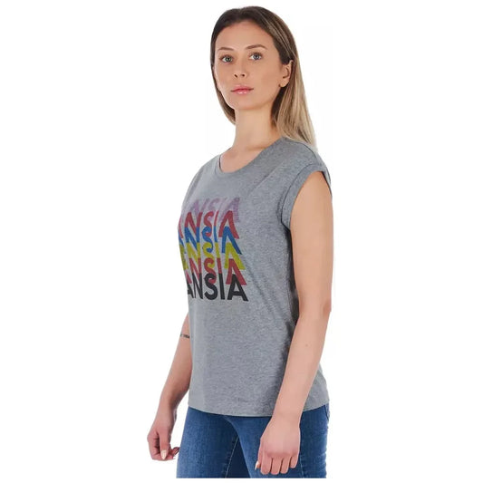 Frankie Morello Gray Cotton Women T-Shirt Frankie Morello