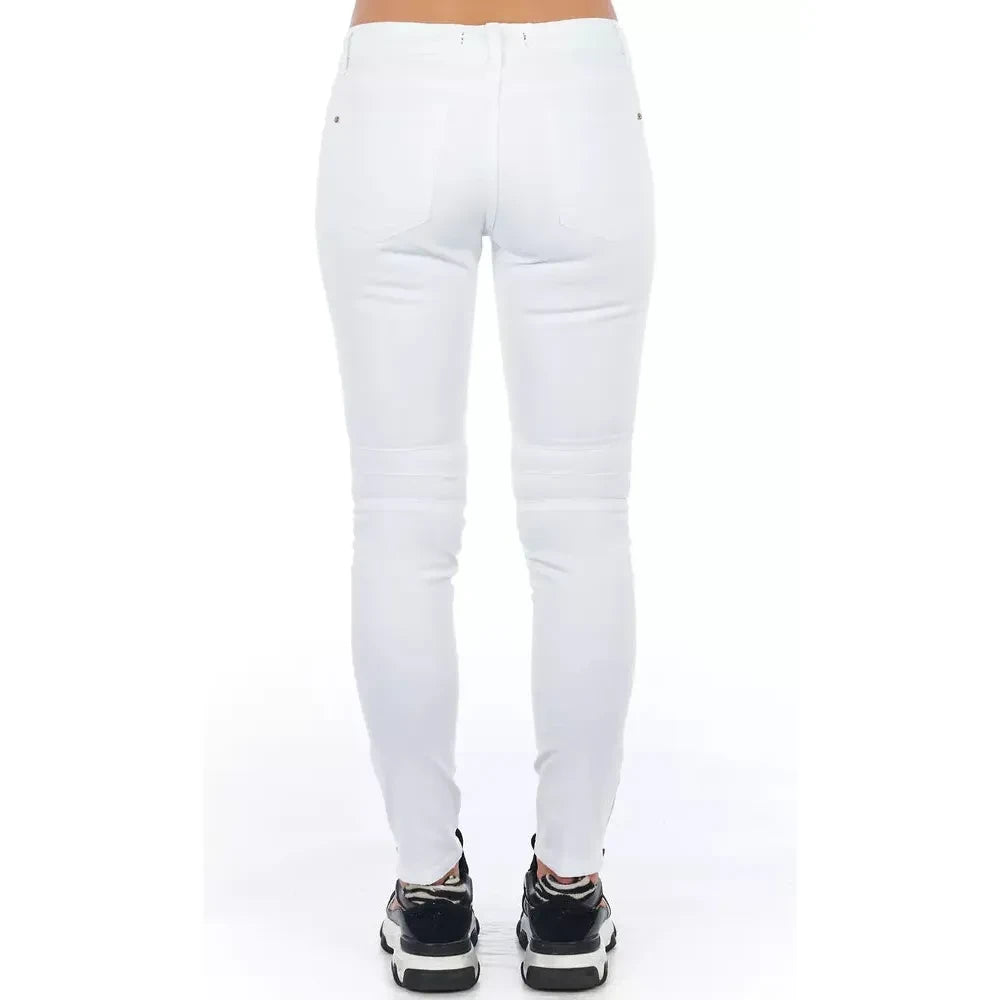 Frankie Morello White Cotton Women Jeans Frankie Morello