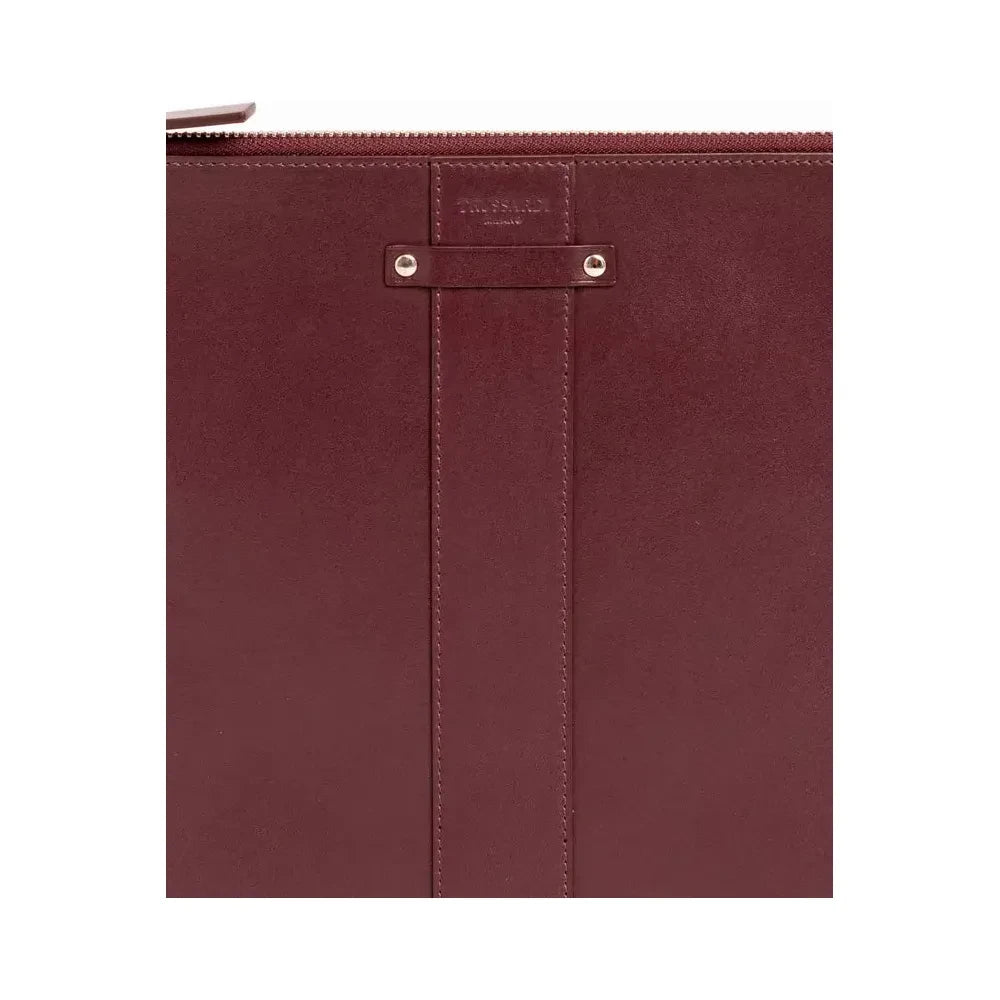 Trussardi Brown Leather Men Wallet Wallet Trussardi