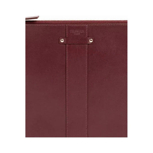 Trussardi Brown Leather Men Clutch Wallet Trussardi