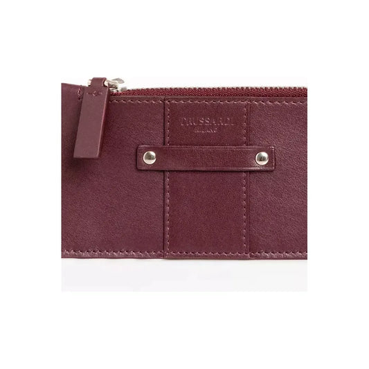 Trussardi Brown Leather Men Wallet Wallet Trussardi