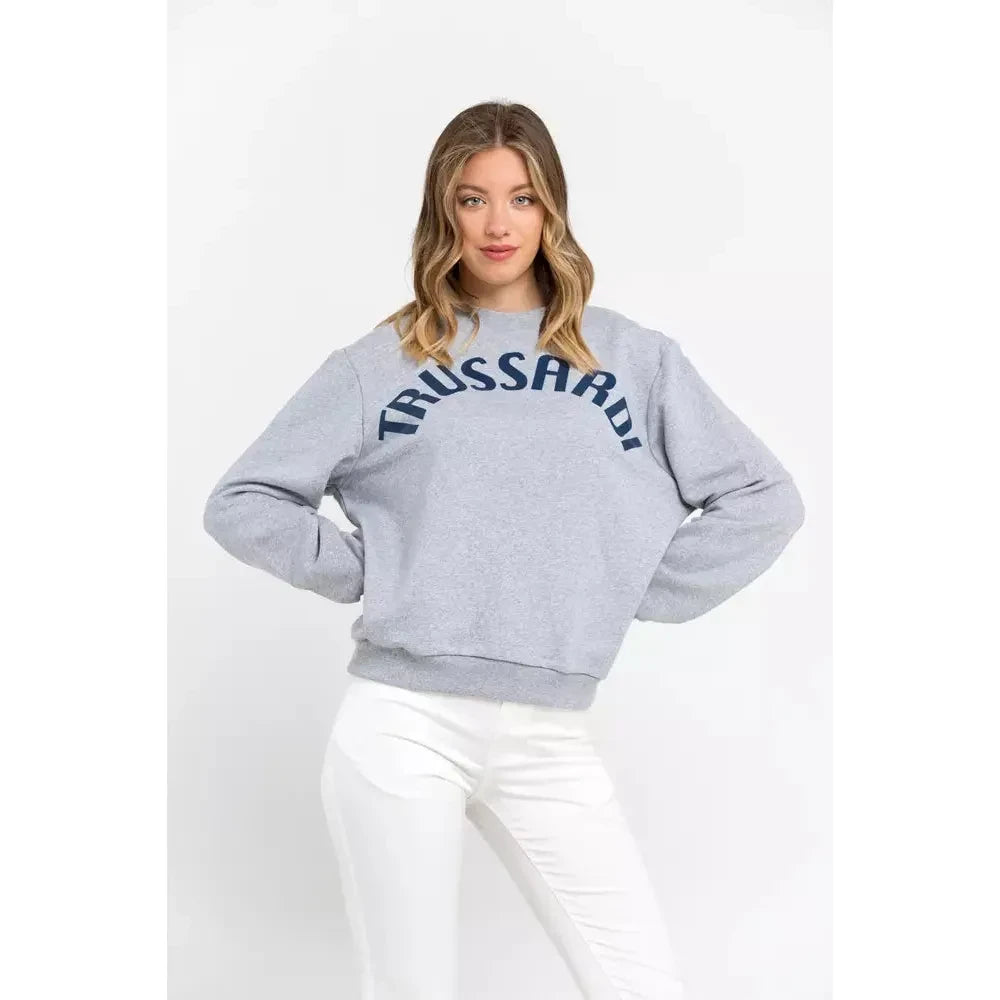 Trussardi Gray Cotton Women Sweater Trussardi