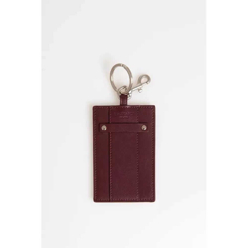 Trussardi Brown Leather Men Keychain Trussardi