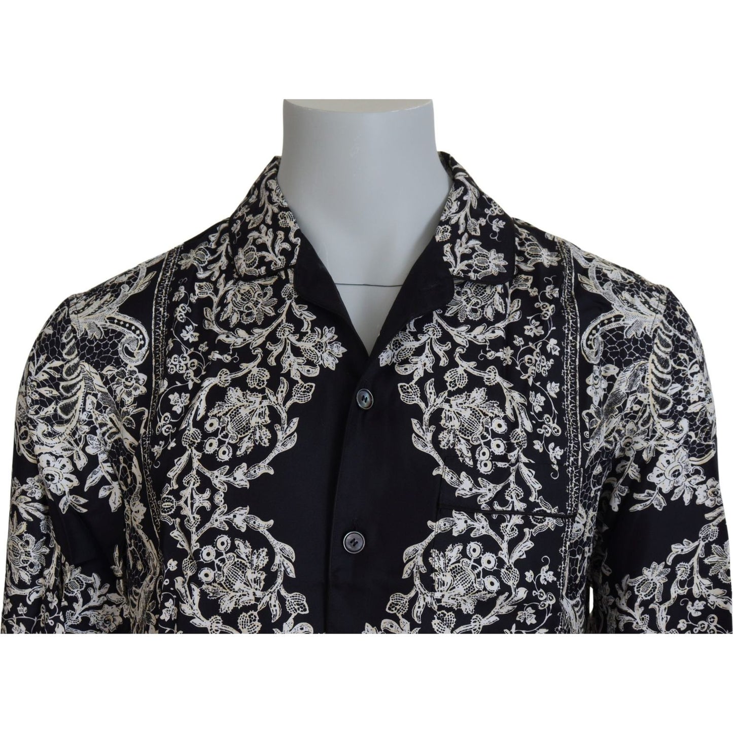 Dolce & Gabbana Elegant Satin Floral Baroque Shirt Dolce & Gabbana