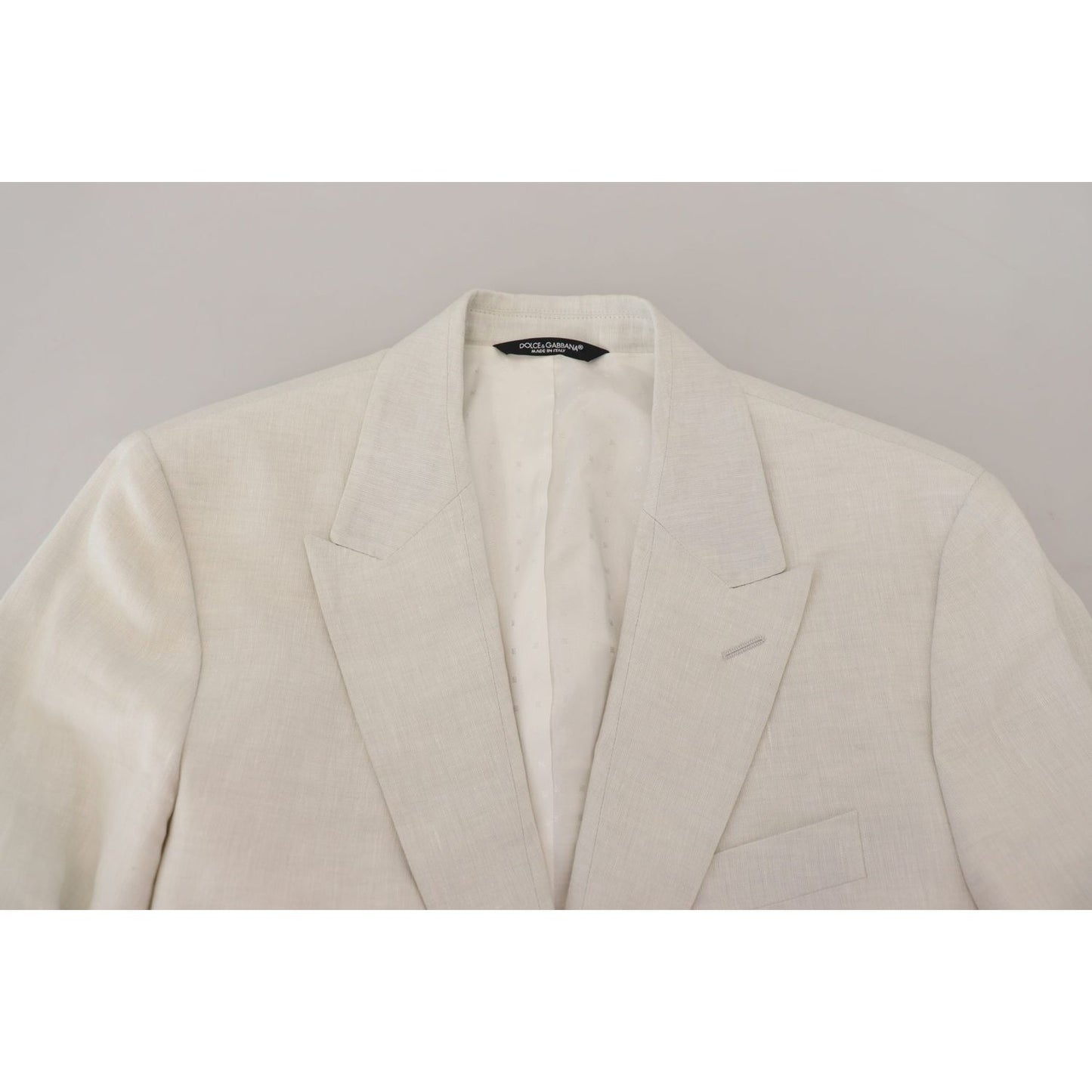 Dolce & Gabbana Elegant White Sicilia Single Breasted Blazer Dolce & Gabbana