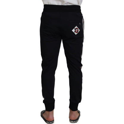 Dolce & Gabbana Chic Black Cotton Designer Trousers Dolce & Gabbana