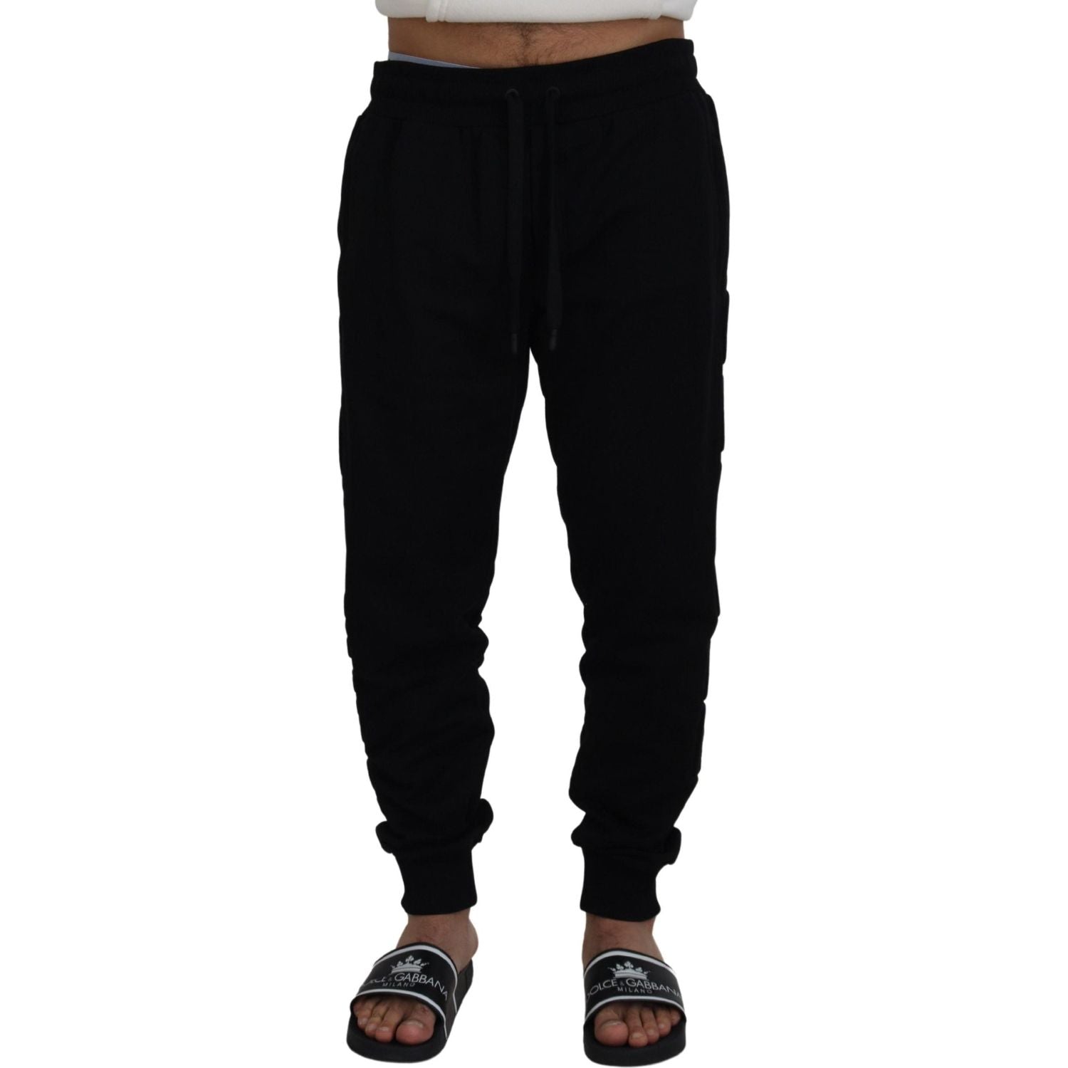 Dolce & Gabbana Elegant Black Cotton Jogger Pants