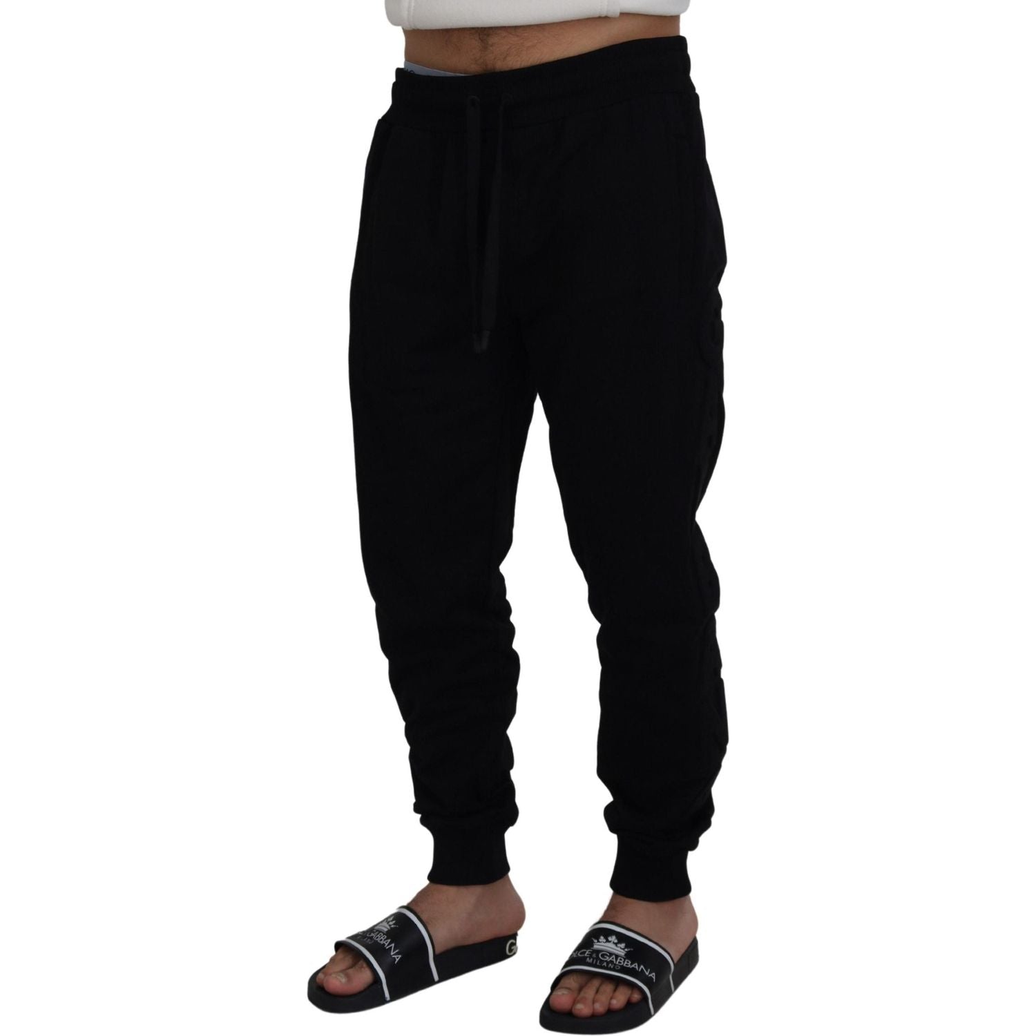 Dolce & Gabbana Elegant Black Cotton Jogger Pants