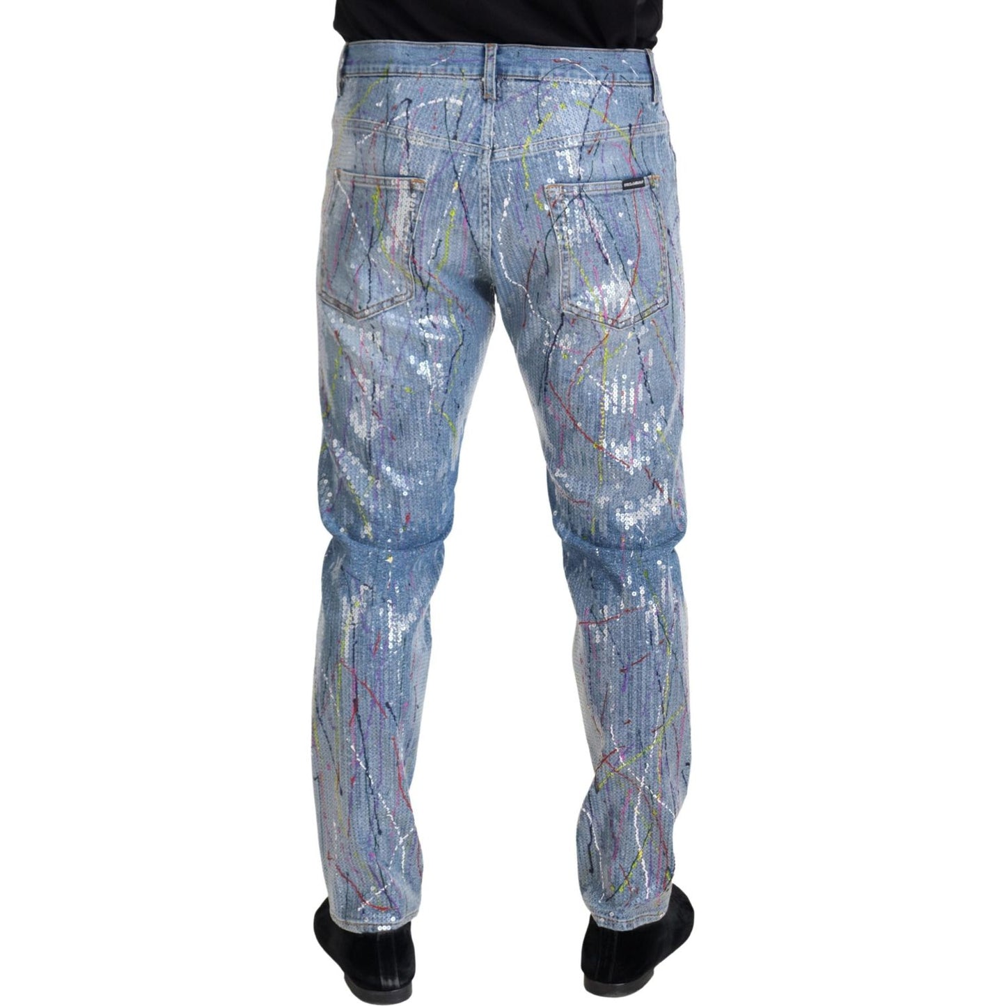 Dolce & Gabbana Exquisite Color Splash Denim Pants Dolce & Gabbana