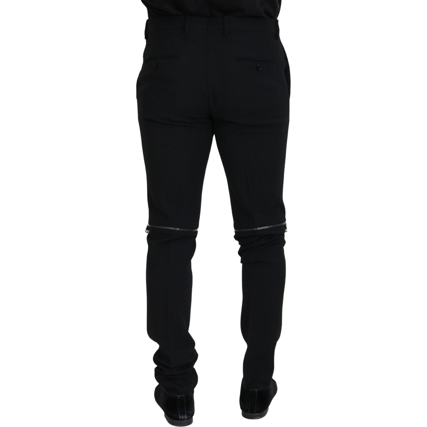 Dolce & Gabbana Elegant Black Virgin Wool Trousers Dolce & Gabbana