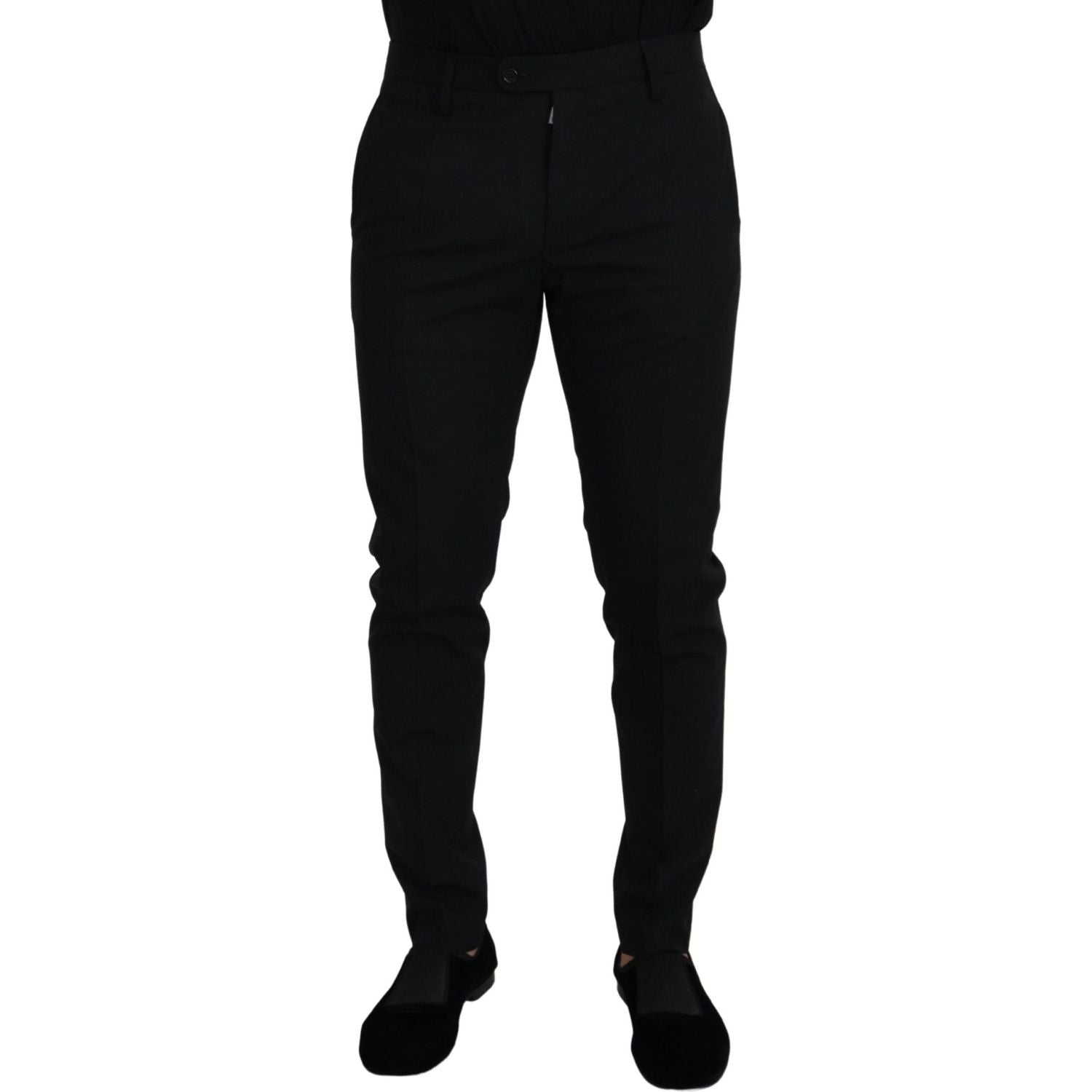 Dolce & Gabbana Elegant Black Wool-Blend Trousers