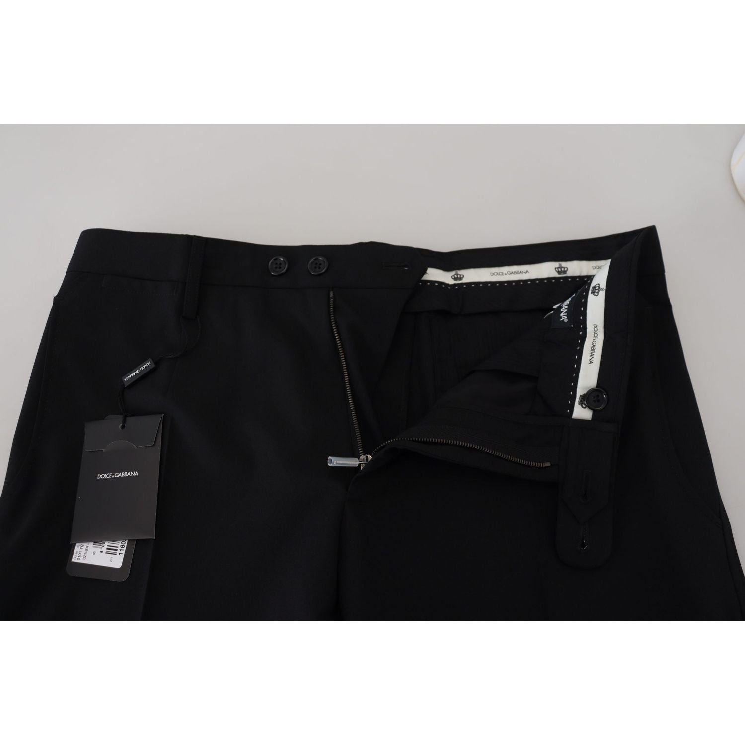 Dolce & Gabbana Elegant Black Wool-Blend Trousers