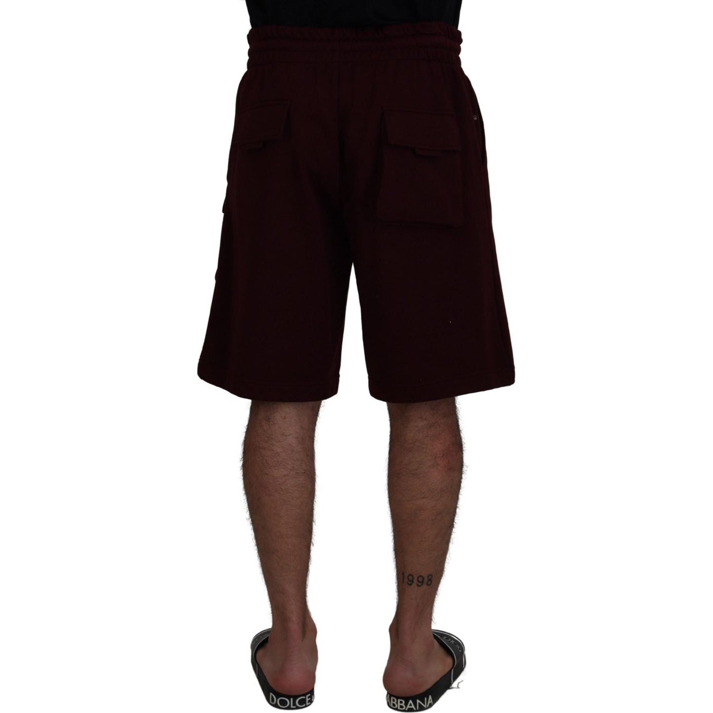 Dolce & Gabbana Elegant Maroon Tailored Shorts Dolce & Gabbana