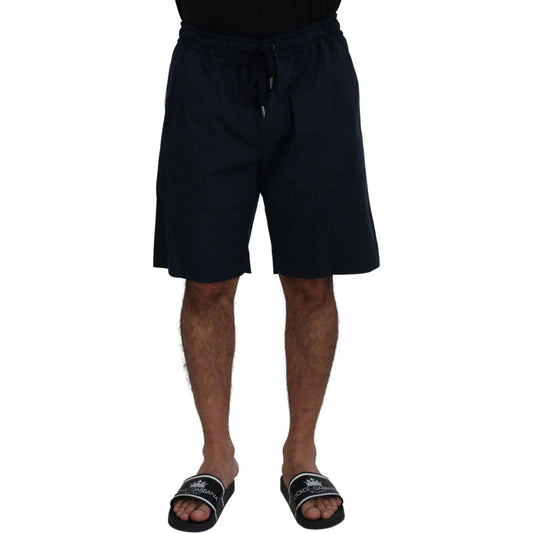 Dolce & Gabbana Elegant Blue Cotton Blend Shorts Dolce & Gabbana