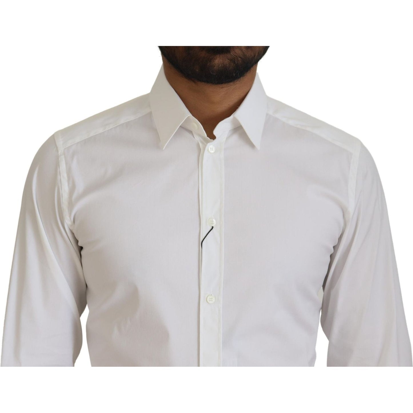 Dolce & Gabbana Dazzling White Slim Fit Dress Shirt Dolce & Gabbana