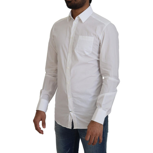 Dolce & Gabbana Elegant White Slim Fit Dress Shirt Dolce & Gabbana