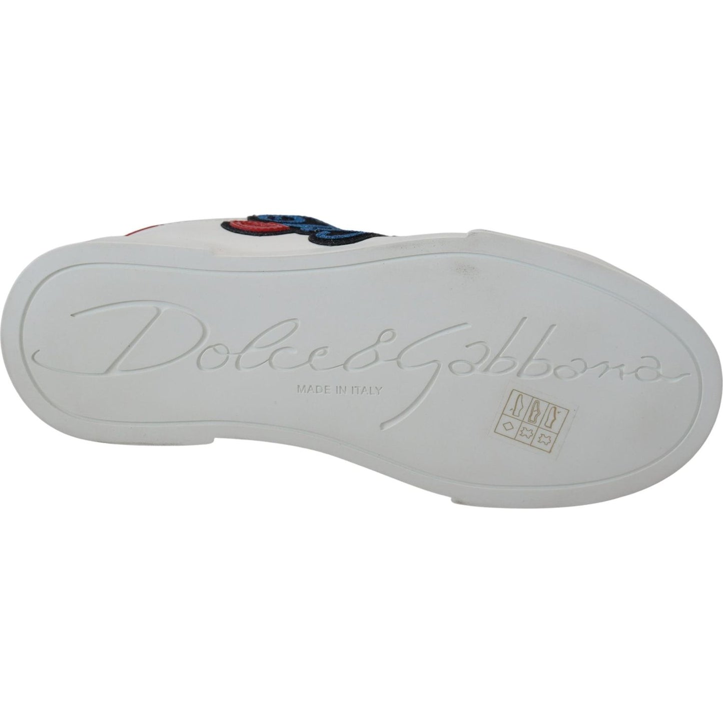 Dolce & Gabbana Sparkling White Portofino Sneakers Dolce & Gabbana