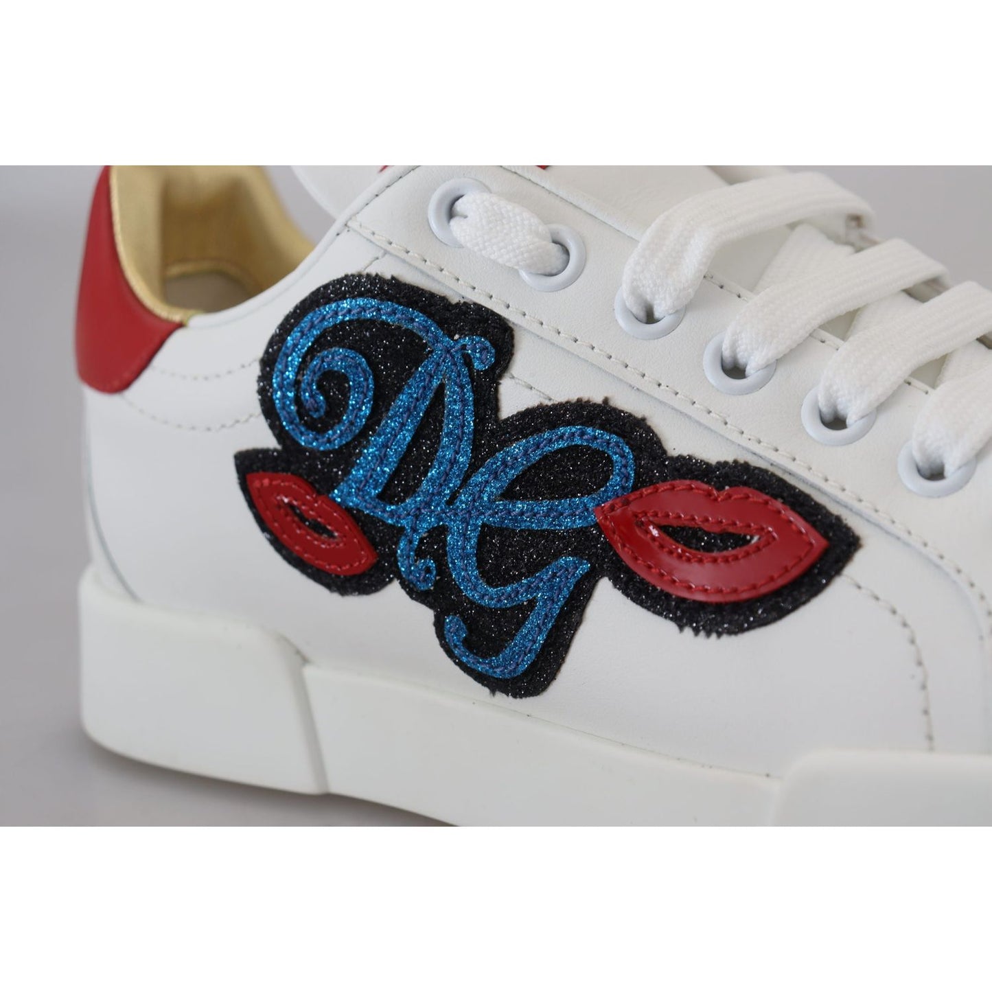 Dolce & Gabbana Sparkling White Portofino Sneakers Dolce & Gabbana