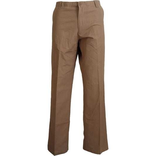 GF Ferre Elegant Brown Straight Fit Chinos GF Ferre