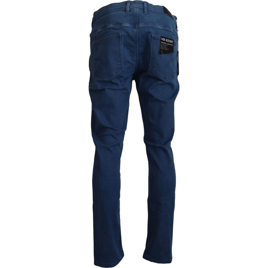 Neil Barrett Chic Skinny Blue Pants for a Sharp Look Neil Barrett