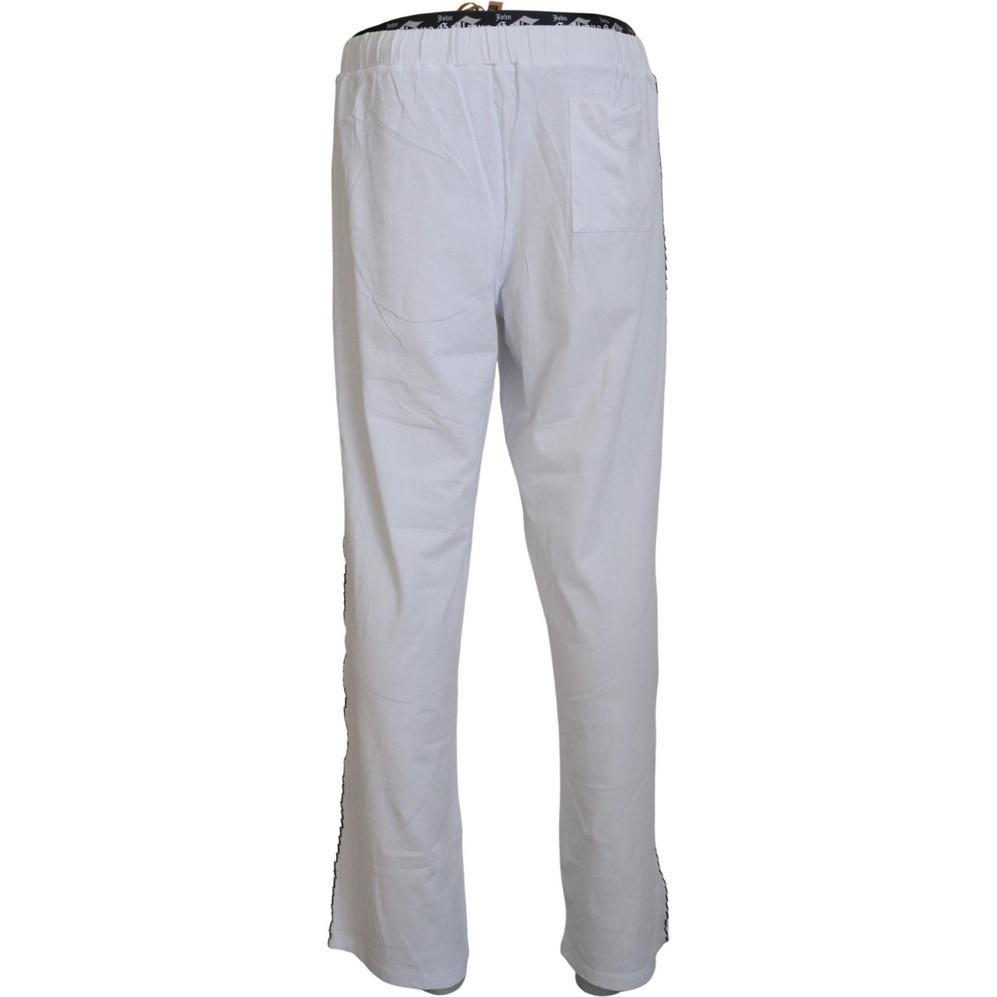 John Galliano Elegant Wide Leg Cotton Pants John Galliano