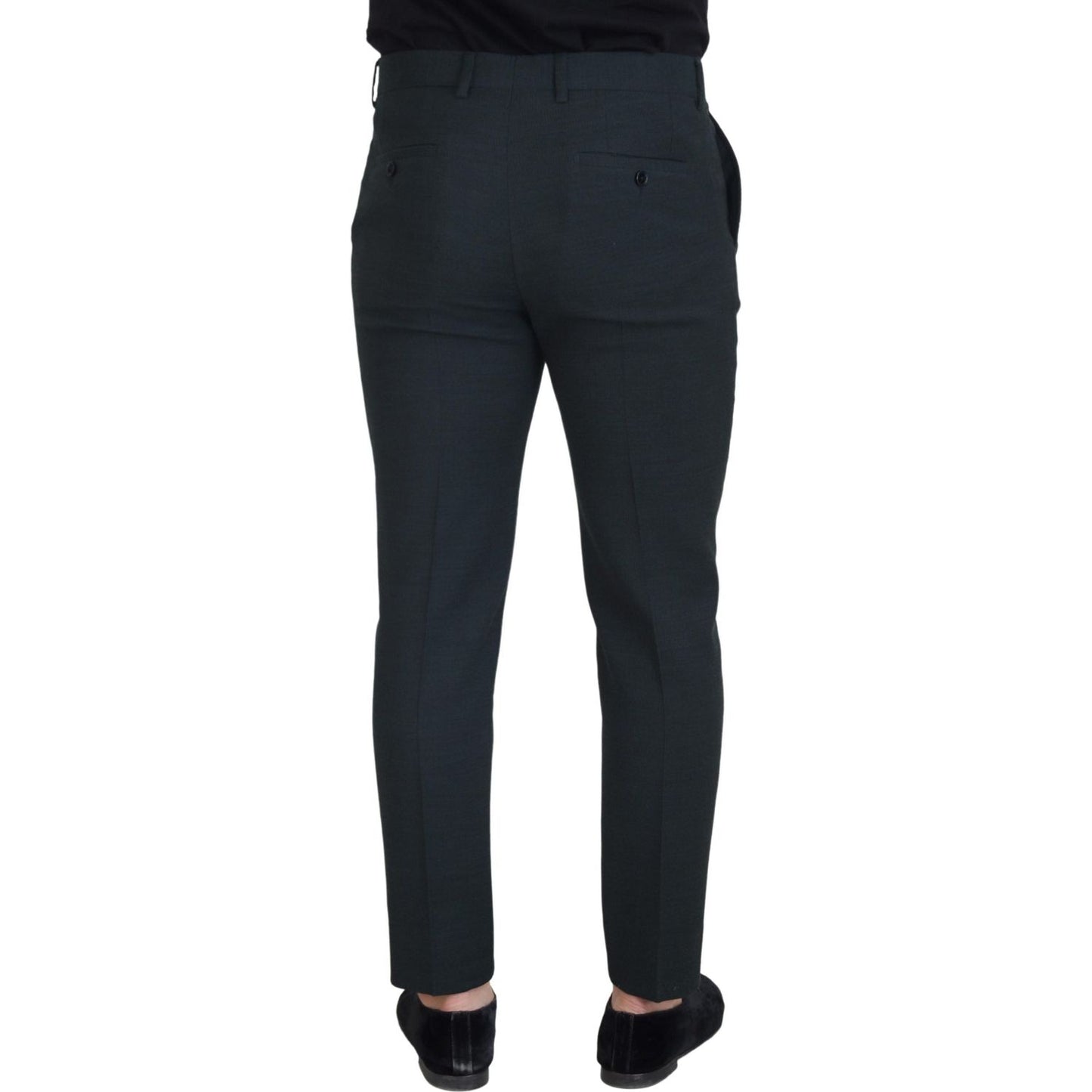 Dolce & Gabbana Elegant Blue Virgin Wool Trousers Dolce & Gabbana