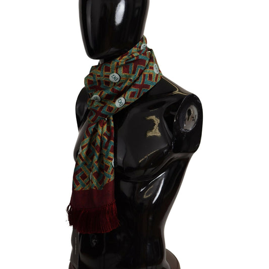 Dolce & Gabbana Elegant Multicolor Silk Men's Scarf Wrap Dolce & Gabbana