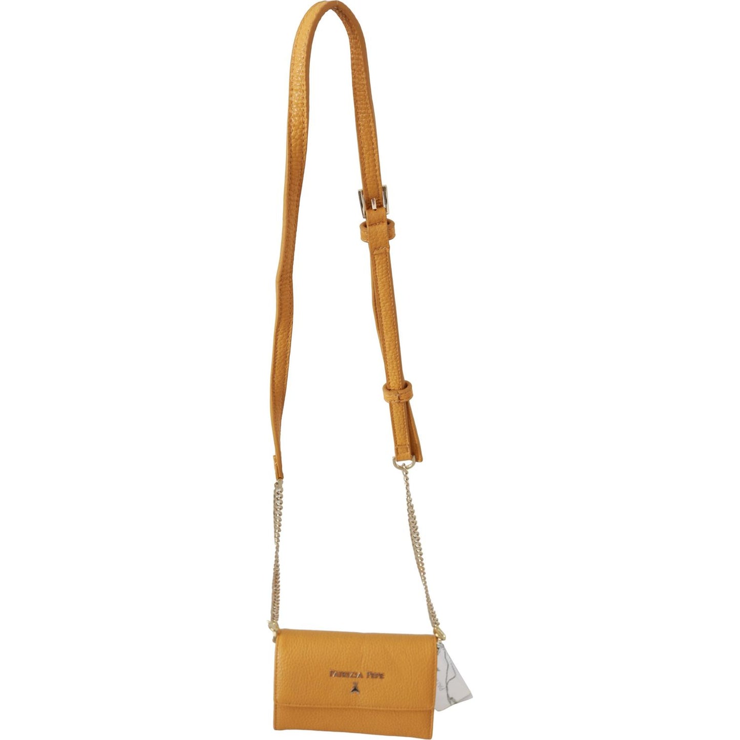 Patrizia Pepe Chic Yellow Leather Shoulder Bag Patrizia Pepe