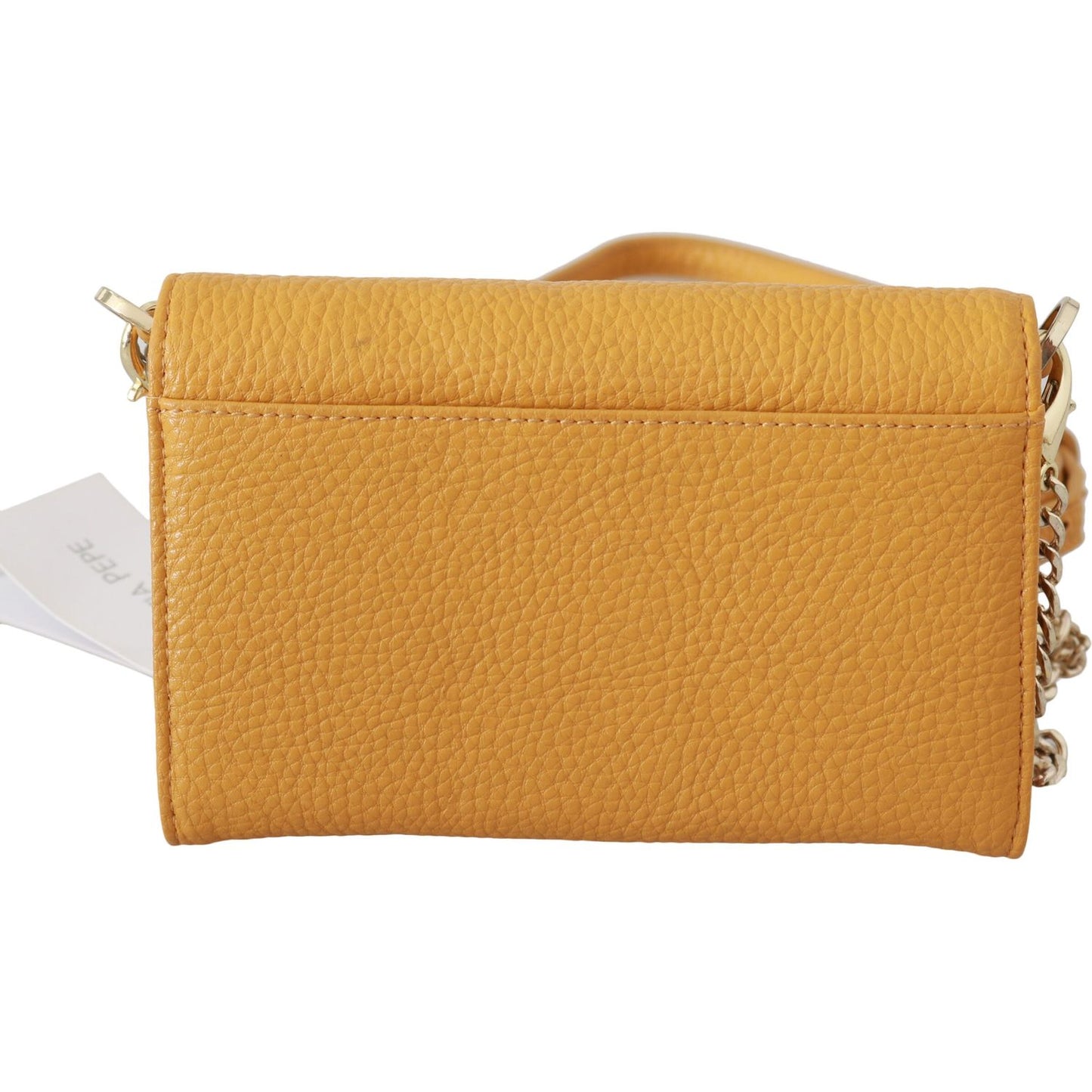 Patrizia Pepe Chic Yellow Leather Shoulder Bag Patrizia Pepe