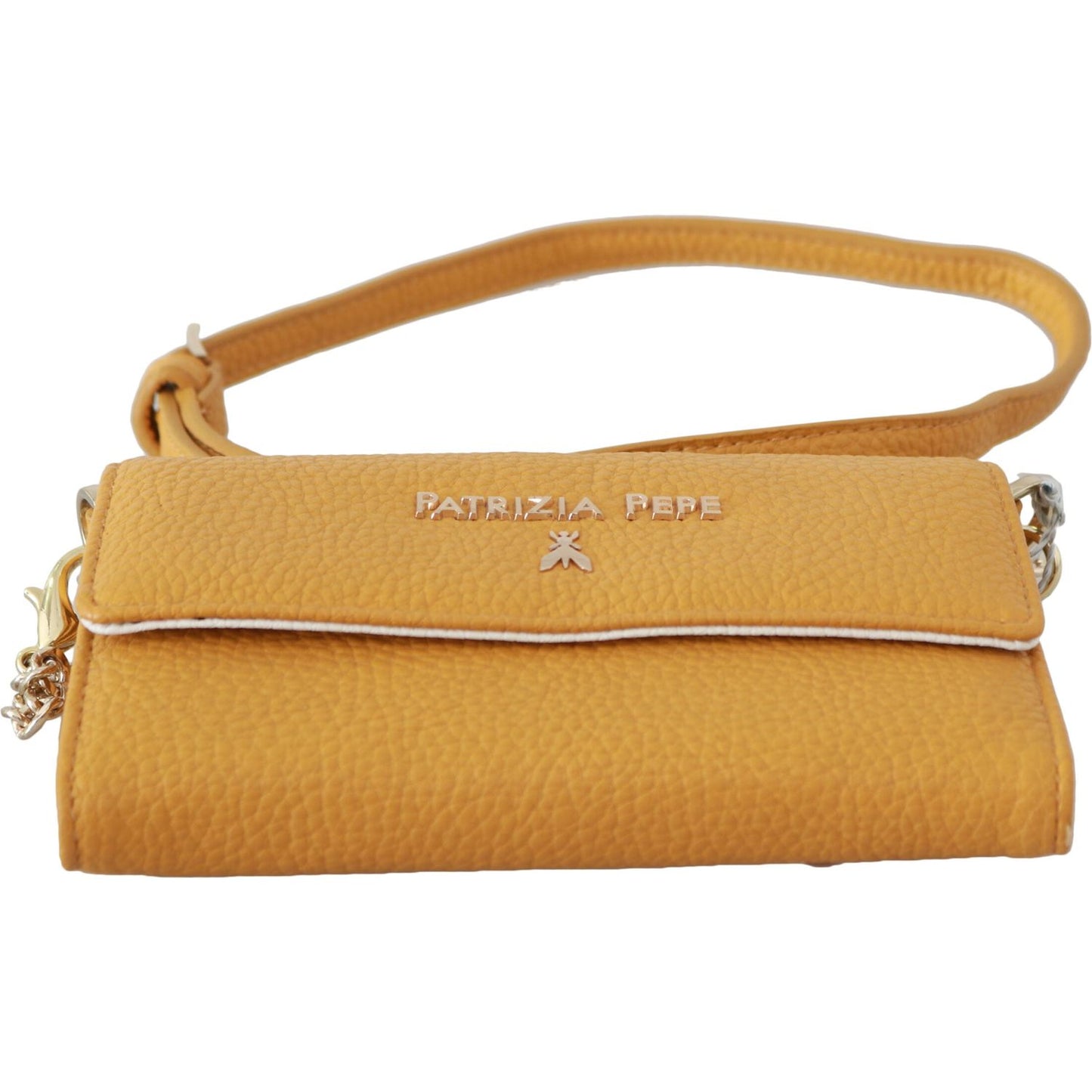 Patrizia Pepe Chic Yellow Leather Shoulder Bag Patrizia Pepe