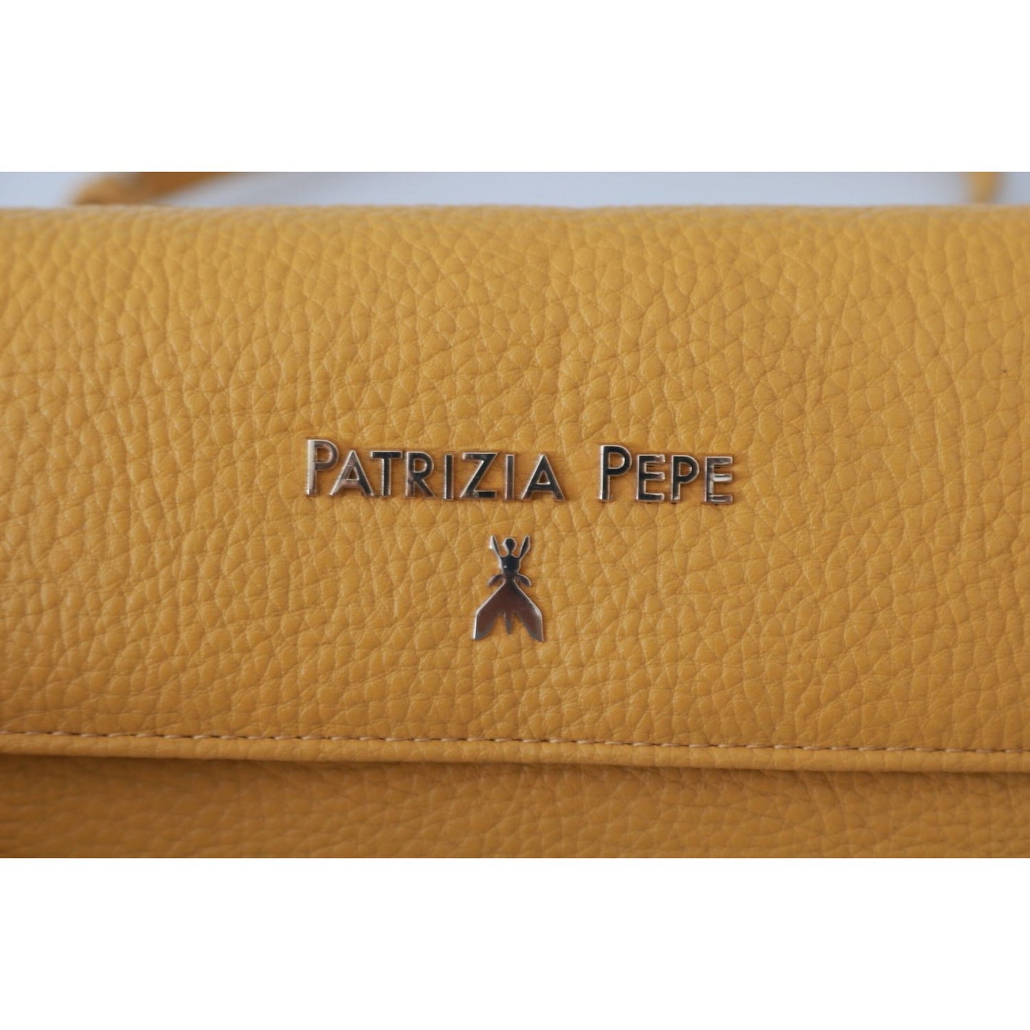 Patrizia Pepe Chic Yellow Leather Shoulder Bag Patrizia Pepe