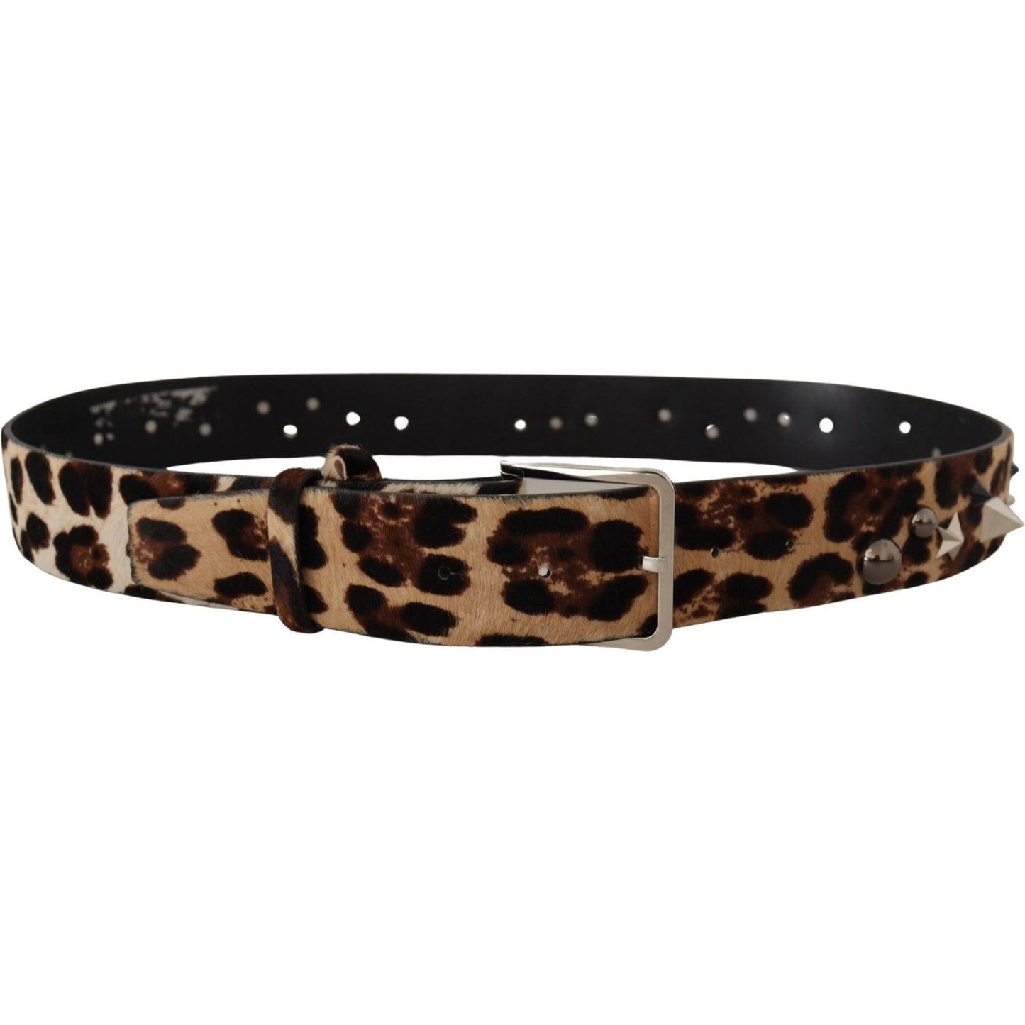 Dolce & Gabbana Elegant Leopard Print Leather Belt Dolce & Gabbana