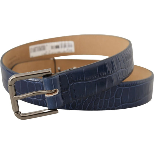 Dolce & Gabbana Elegant Genuine Crocodile Leather Belt Dolce & Gabbana