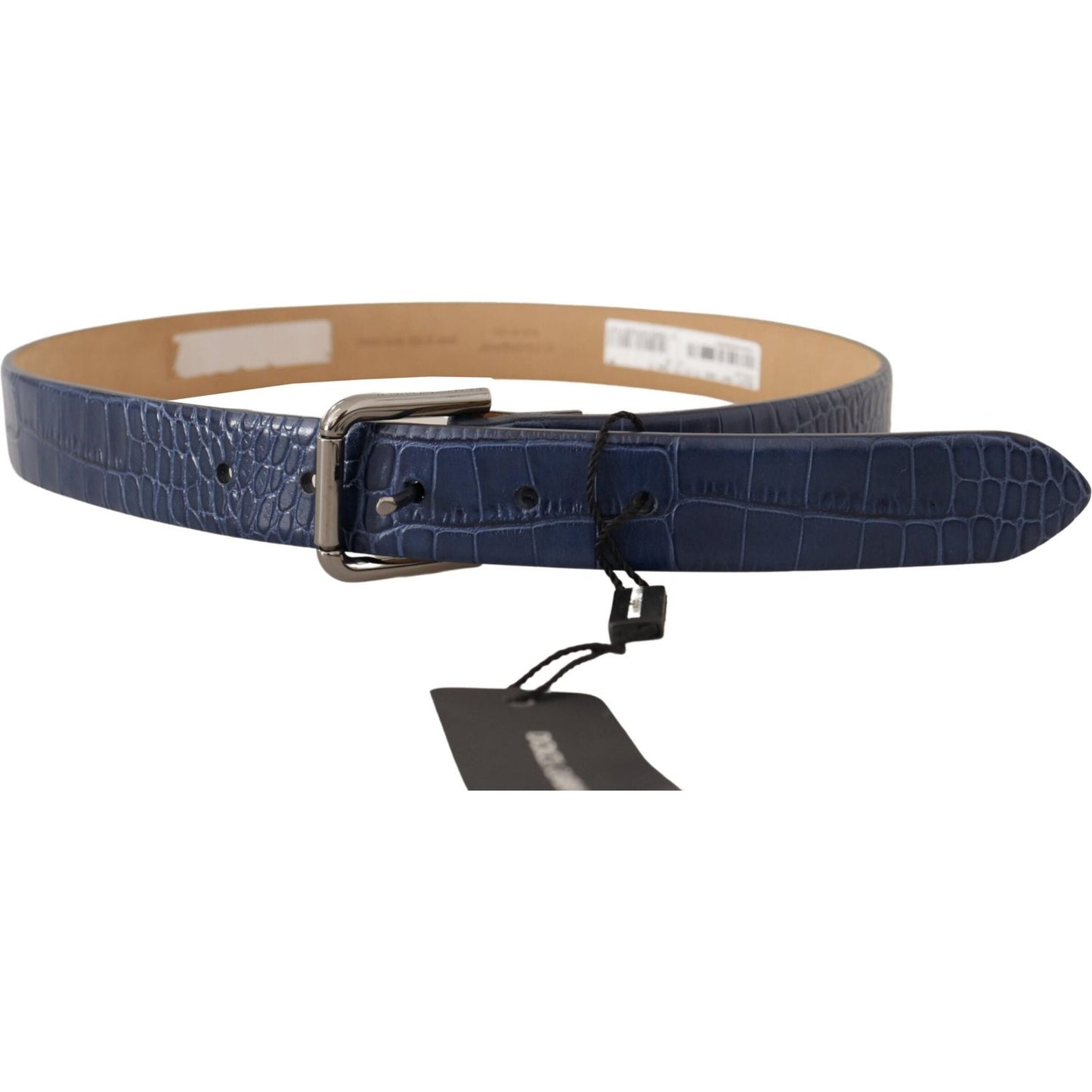 Dolce & Gabbana Elegant Genuine Crocodile Leather Belt Dolce & Gabbana