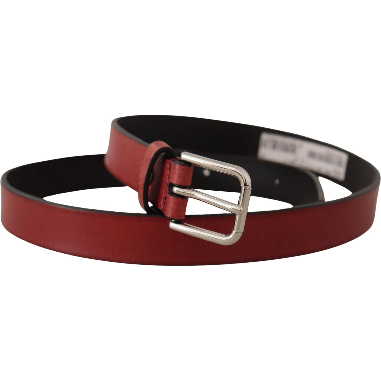 Dolce & Gabbana Elegant Maroon Italian Leather Belt