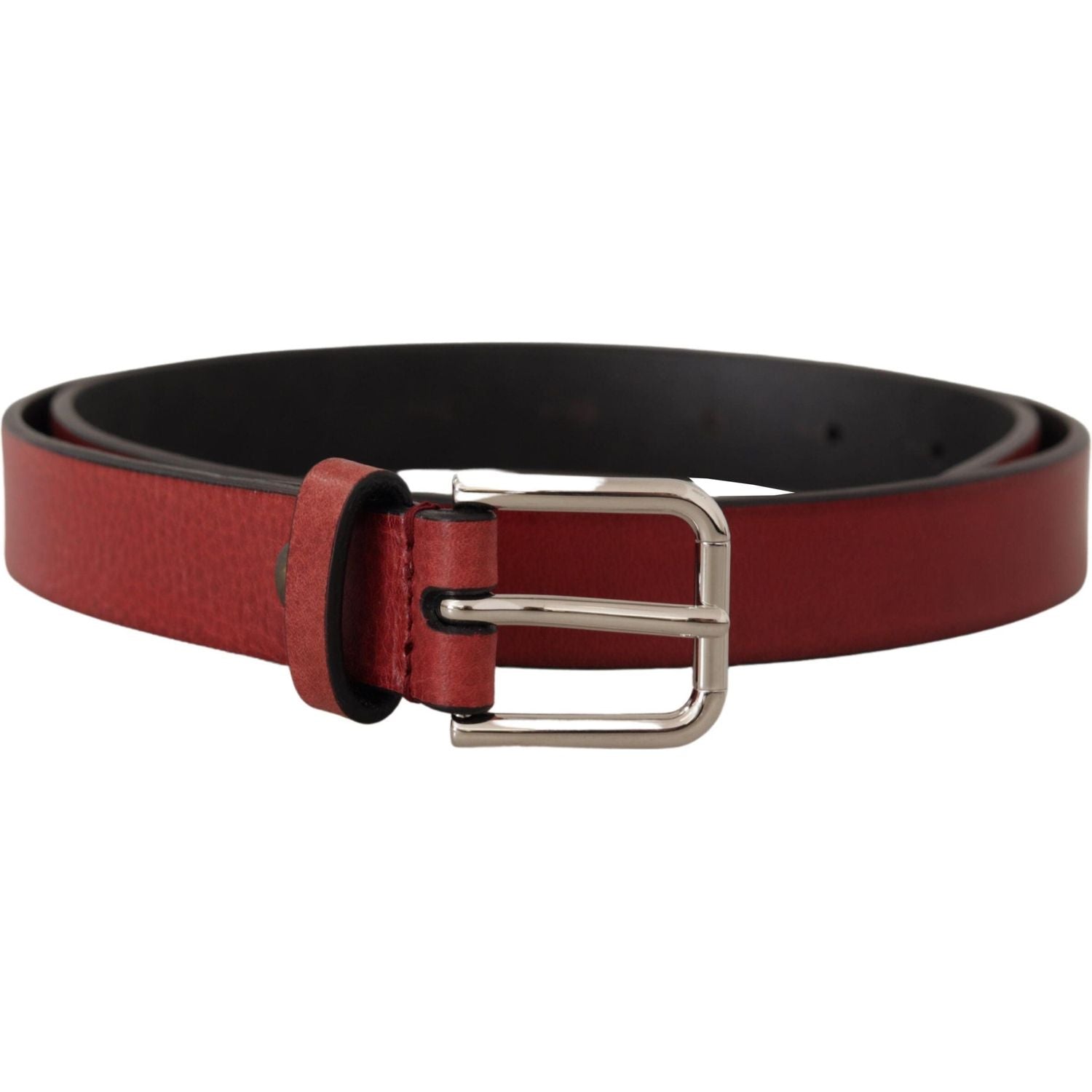 Dolce & Gabbana Elegant Maroon Italian Leather Belt