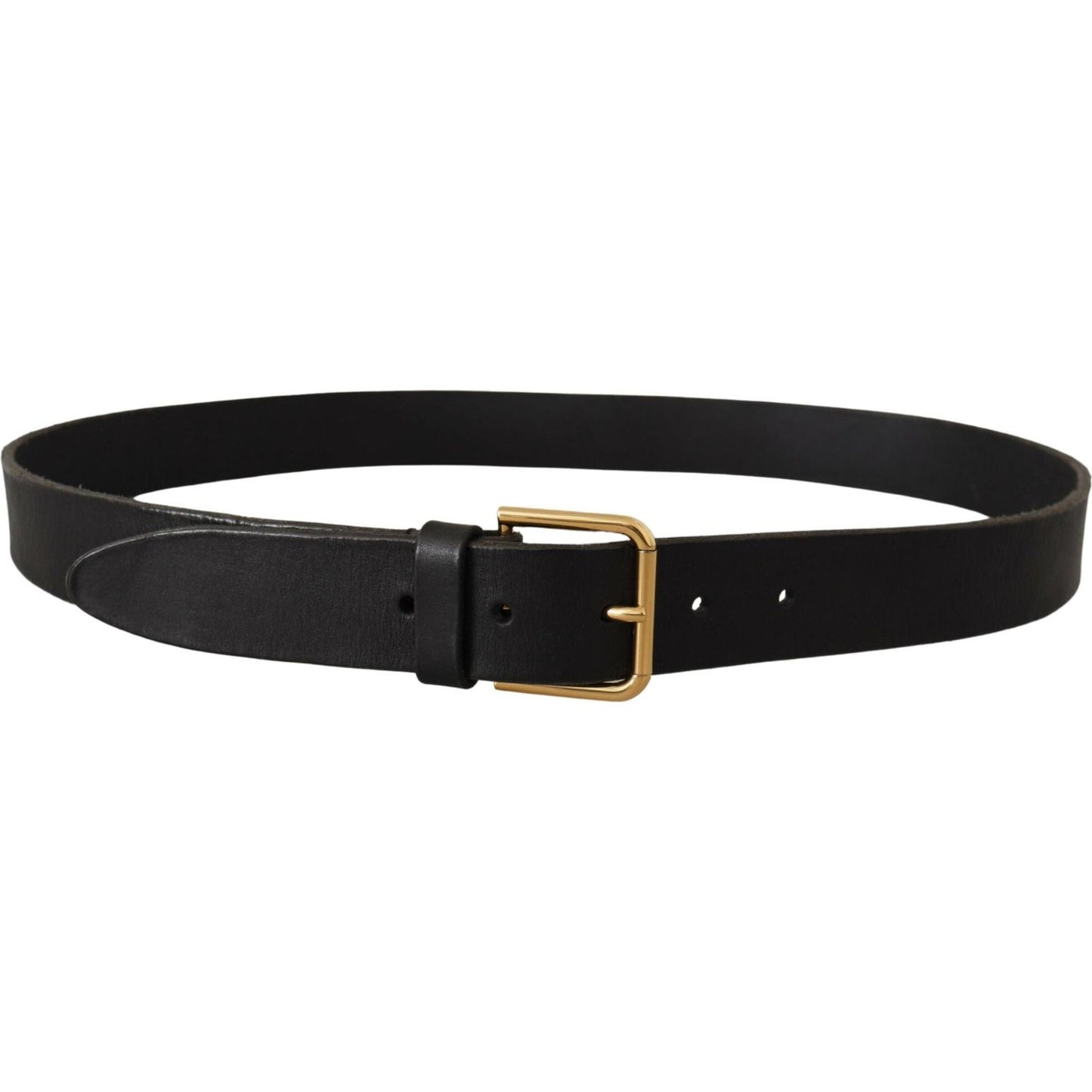 Dolce & Gabbana Elegant Leather Belt with Metal Buckle Dolce & Gabbana