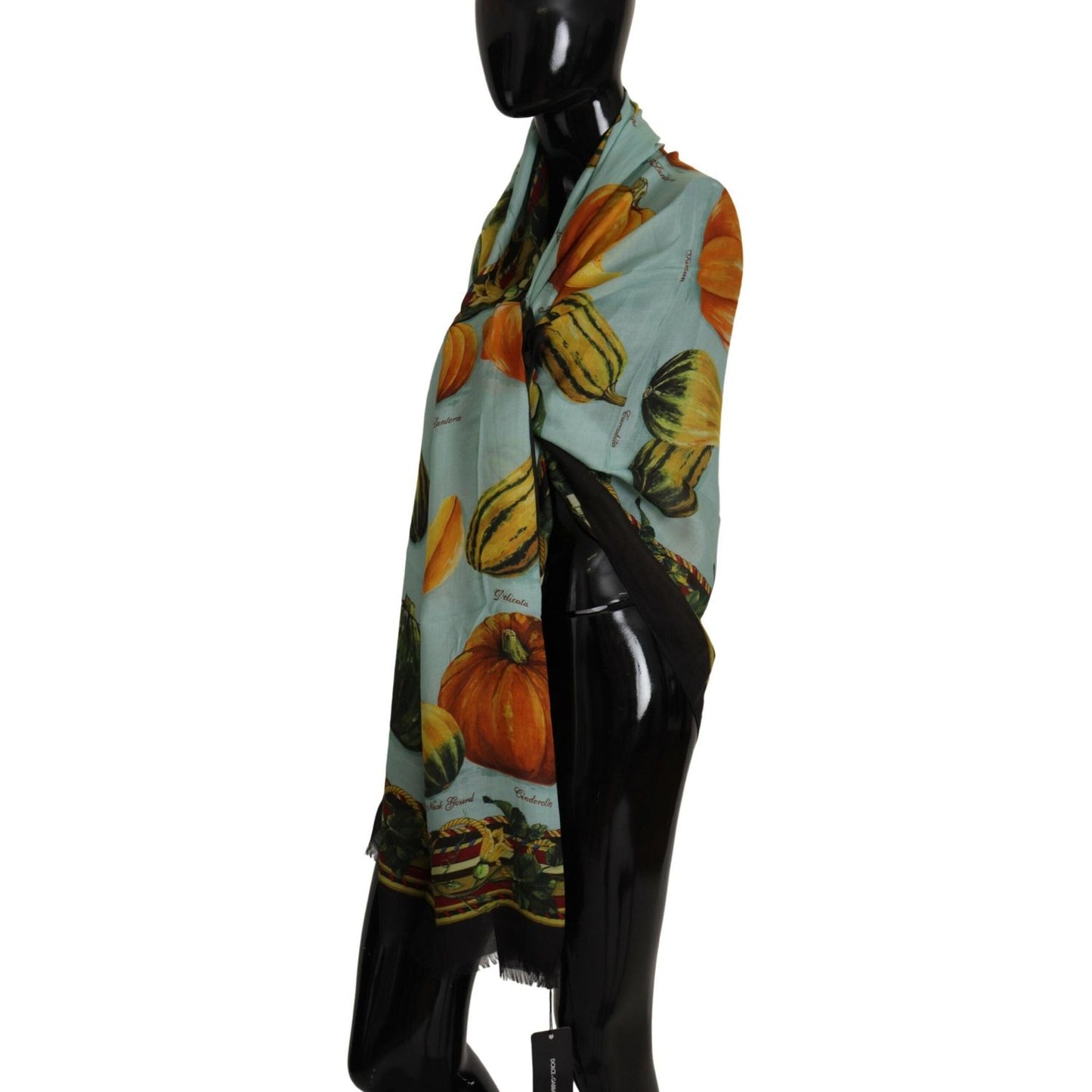 Dolce & Gabbana Vegetable Print Silk Blend Scarf Dolce & Gabbana