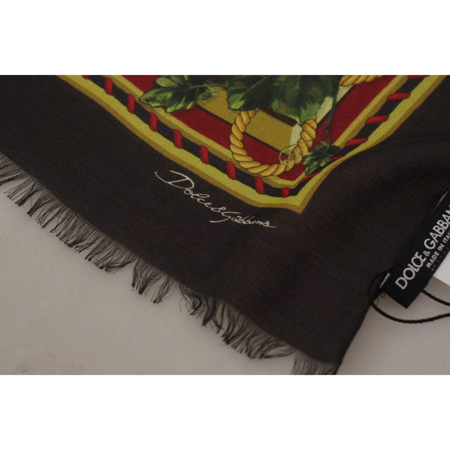 Dolce & Gabbana Vegetable Print Silk Blend Scarf Dolce & Gabbana