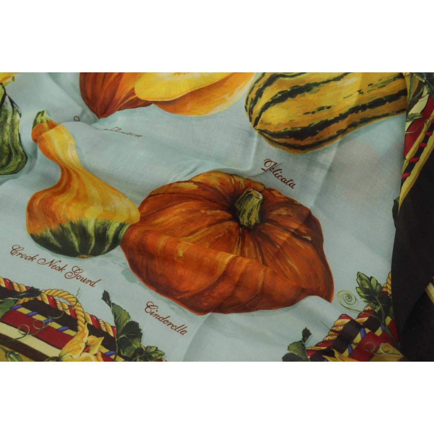 Dolce & Gabbana Vegetable Print Silk Blend Scarf Dolce & Gabbana