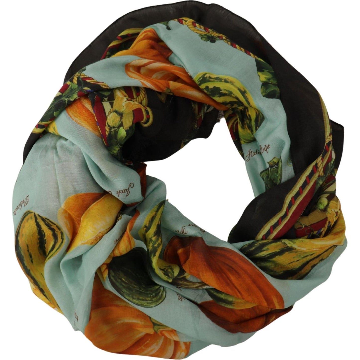 Dolce & Gabbana Vegetable Print Silk Blend Scarf Dolce & Gabbana