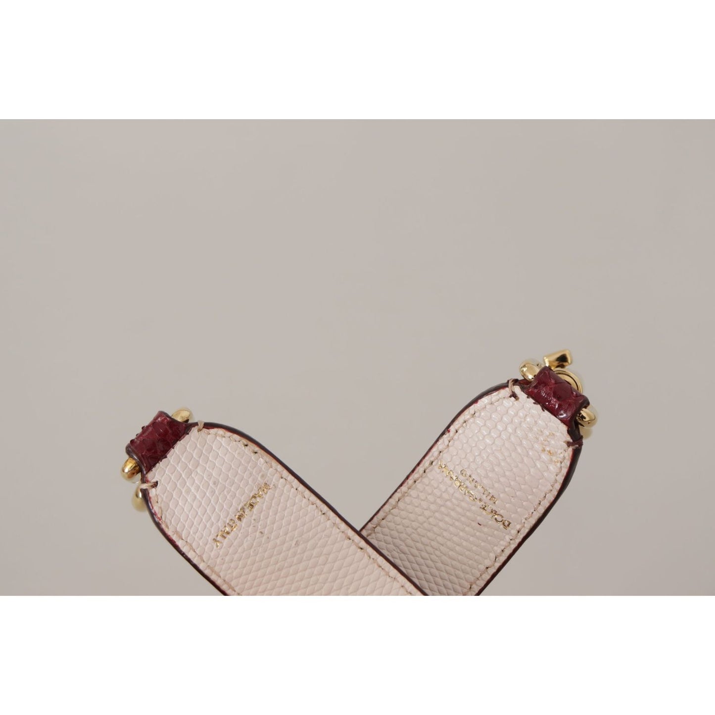 Dolce & Gabbana Elegant Python Leather Bag Strap in Bordeaux Dolce & Gabbana