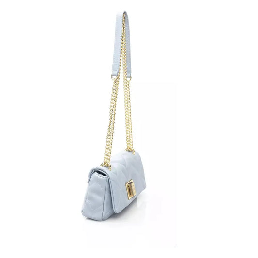 Baldinini Trend Elegant Light Blue Shoulder Bag with Golden Accents Baldinini Trend