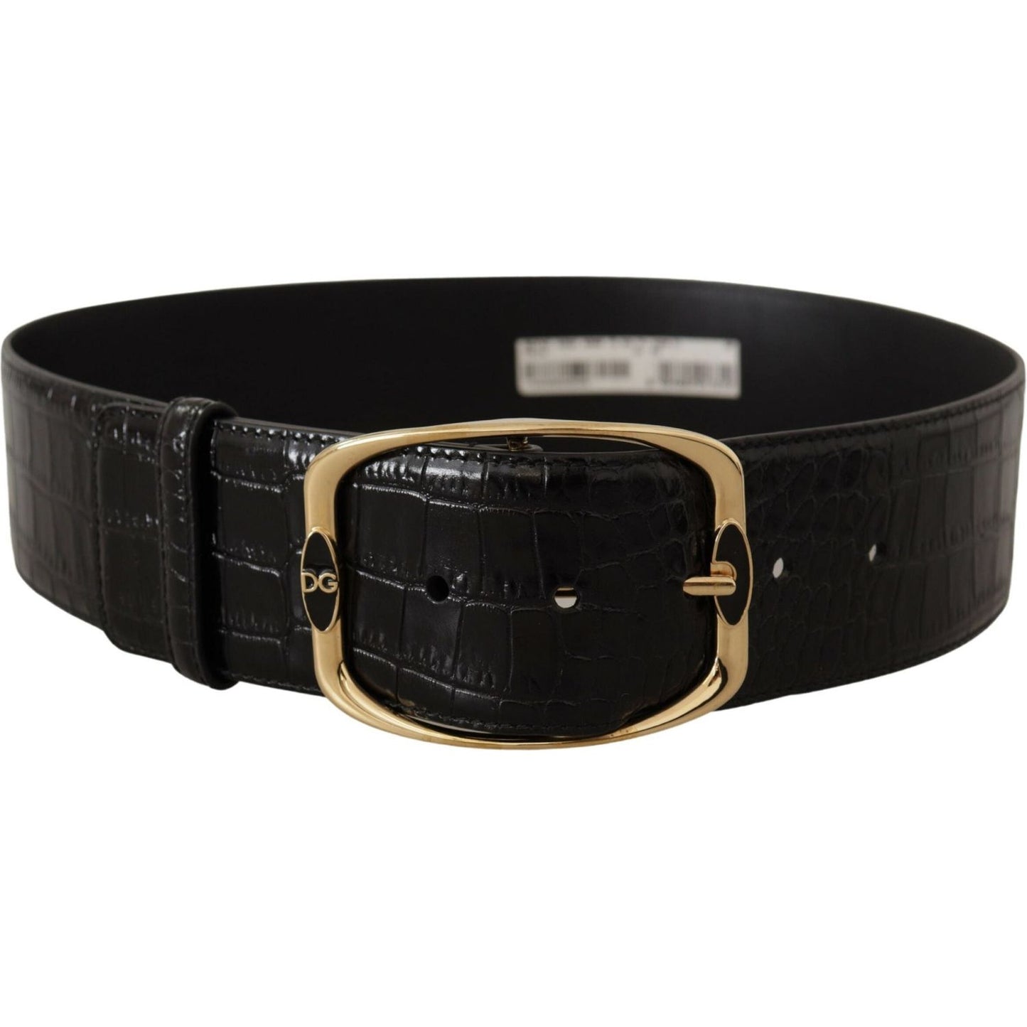 Dolce & Gabbana Elegant Black Leather Logo Belt Dolce & Gabbana